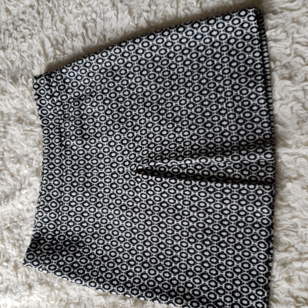Trulli Side Zip Black Cream Print Skirt 6 - Picture 5 of 6